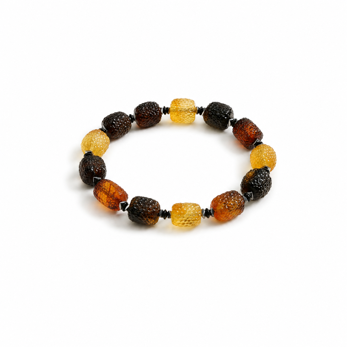 Pallilea Baltic amber bracelet in cherry and lemon amber — handcrafted in Lithuania by AMBER999