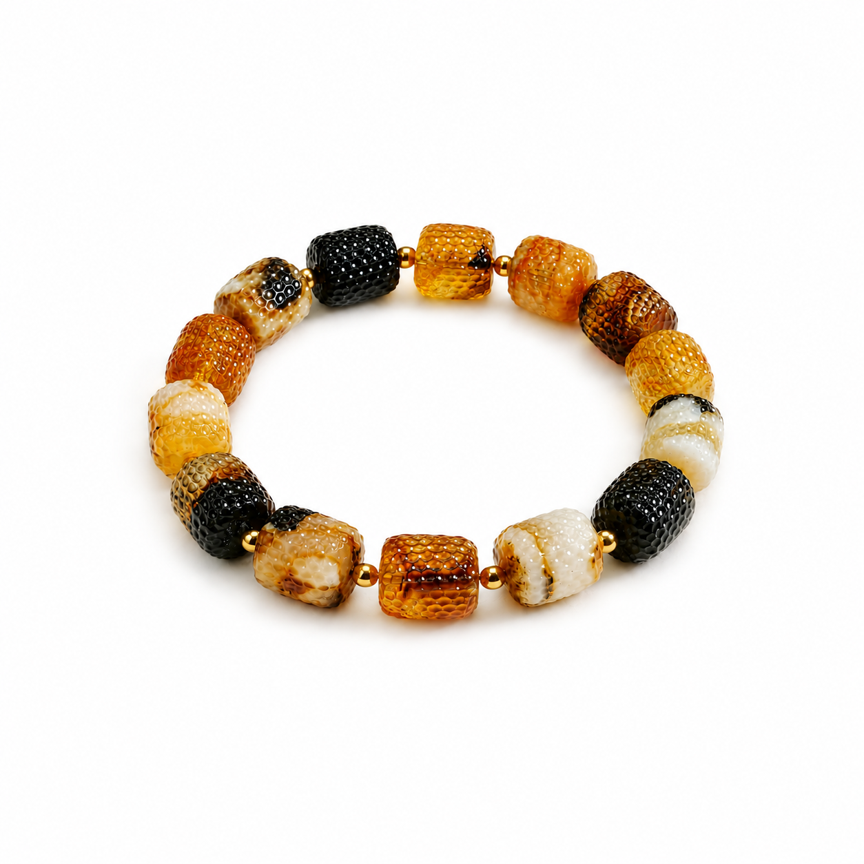 Gelliere Baltic amber bracelet in multicolour amber — handcrafted in Lithuania by AMBER999