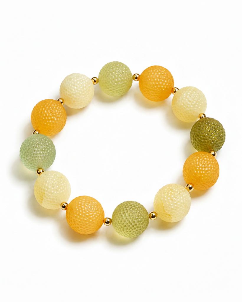 Colette Baltic amber bracelet in multicolour amber — handcrafted in Lithuania by AMBER999 — Baltijos gintaro papuošalai, rankų darbas Lietuvoje