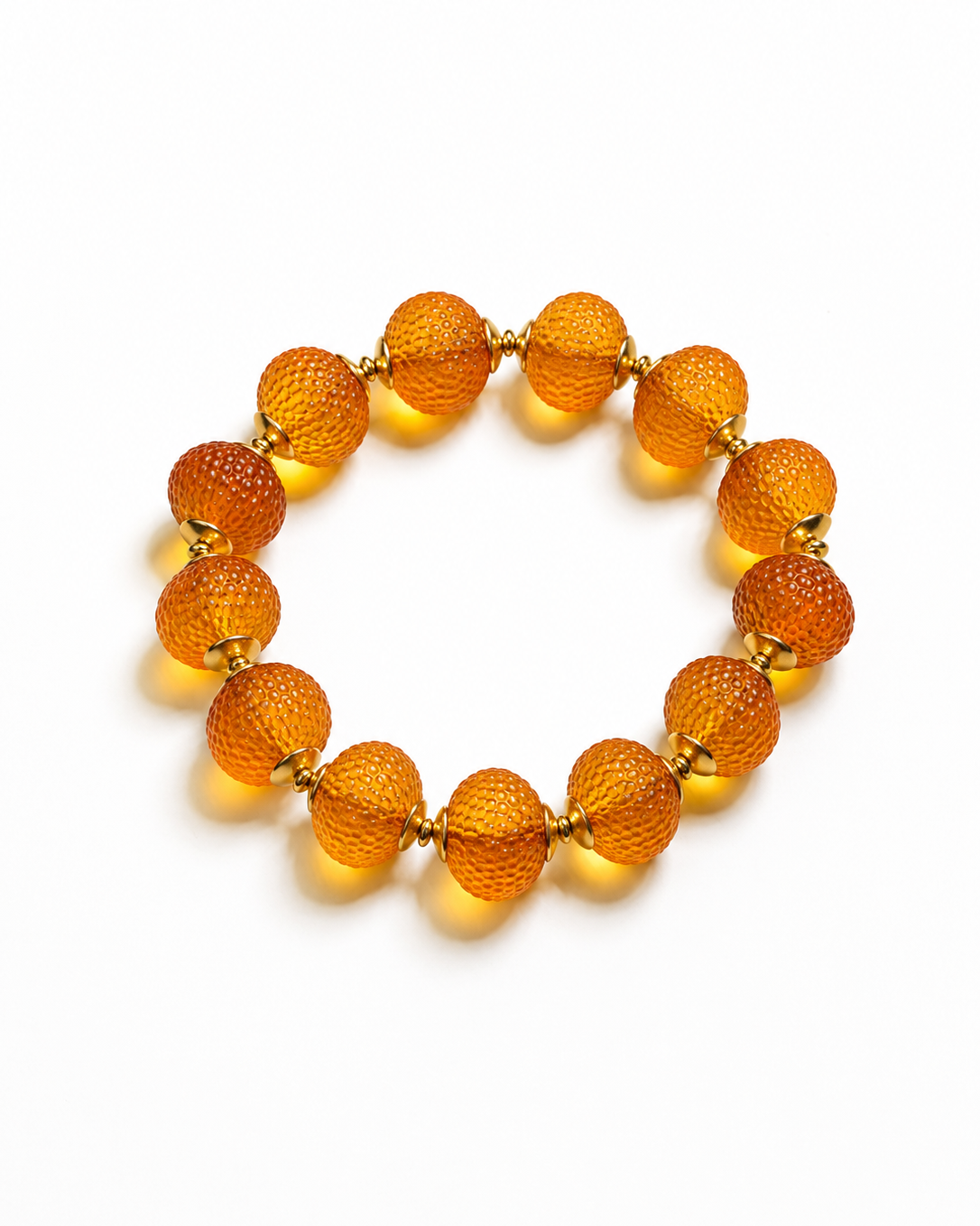 Éloane Baltic amber bracelet in cognac amber — handcrafted in Lithuania by AMBER999
 — Baltijos gintaro papuošalai, rankų darbas Lietuvoje